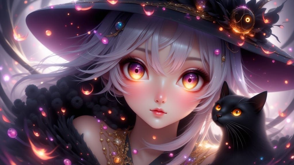 Miku Hatsune as Witch in Halloween Scene