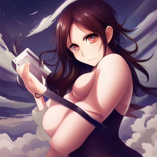 Anime Style Portrait of a Full-Figured Girl