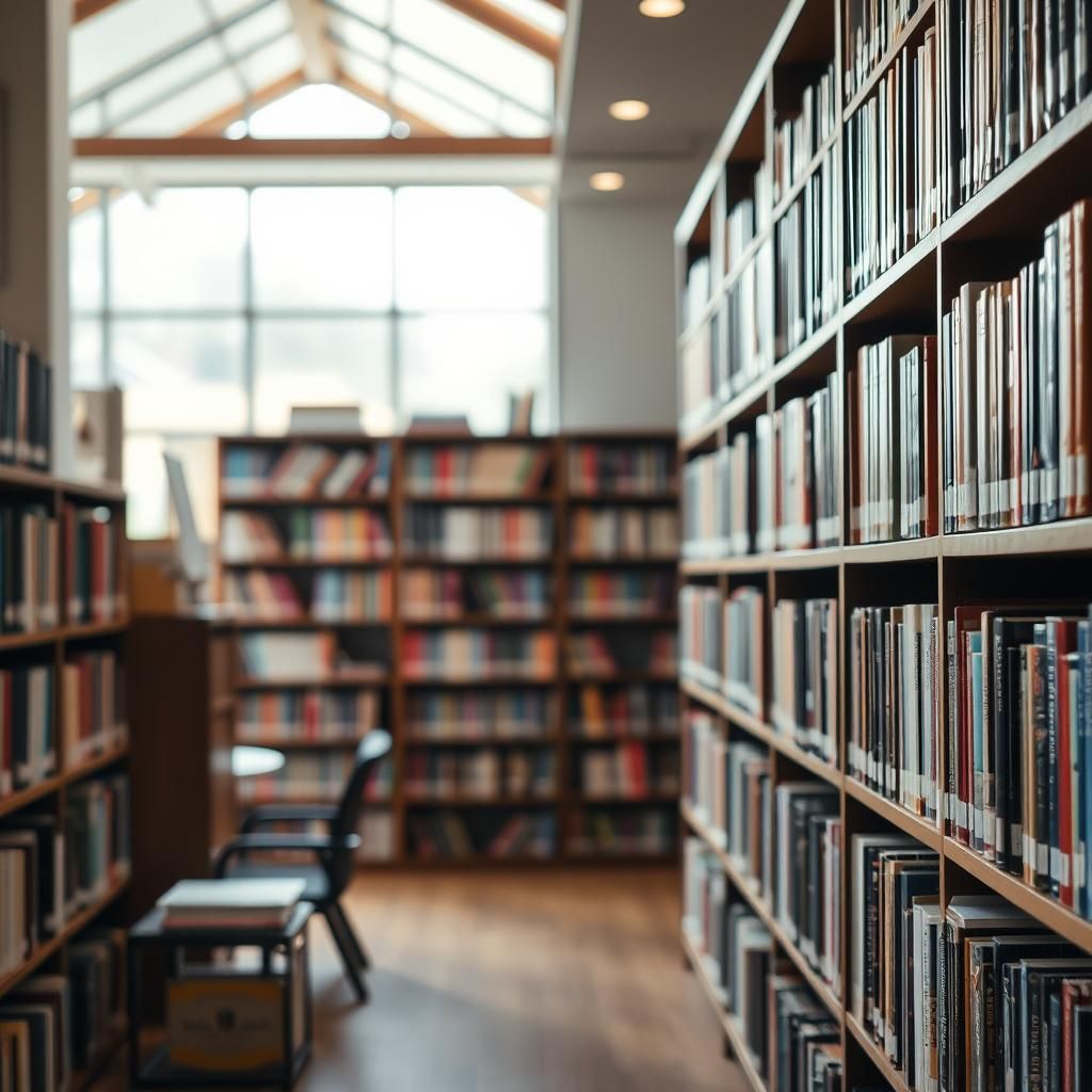 Library Bookshelves in Professional Photography Style