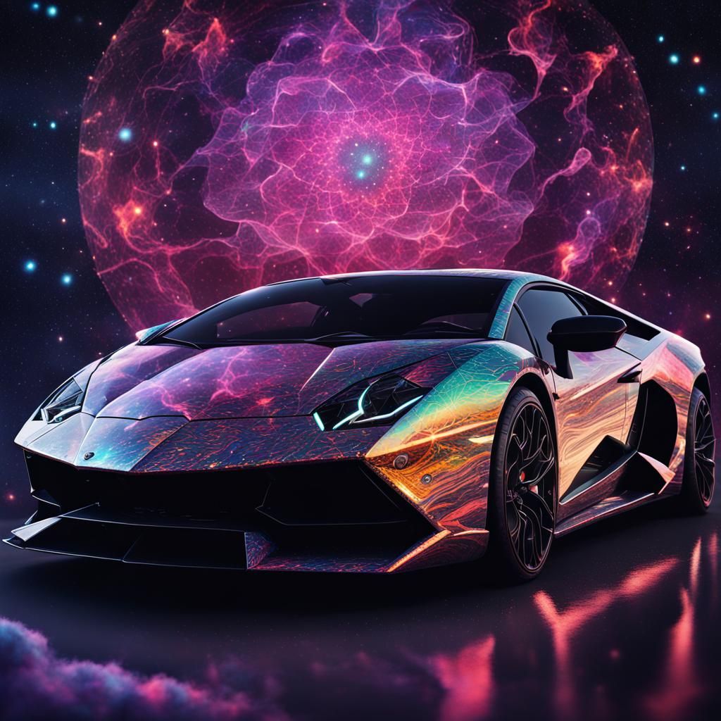 Lamborghini in Astral Cosmic Style