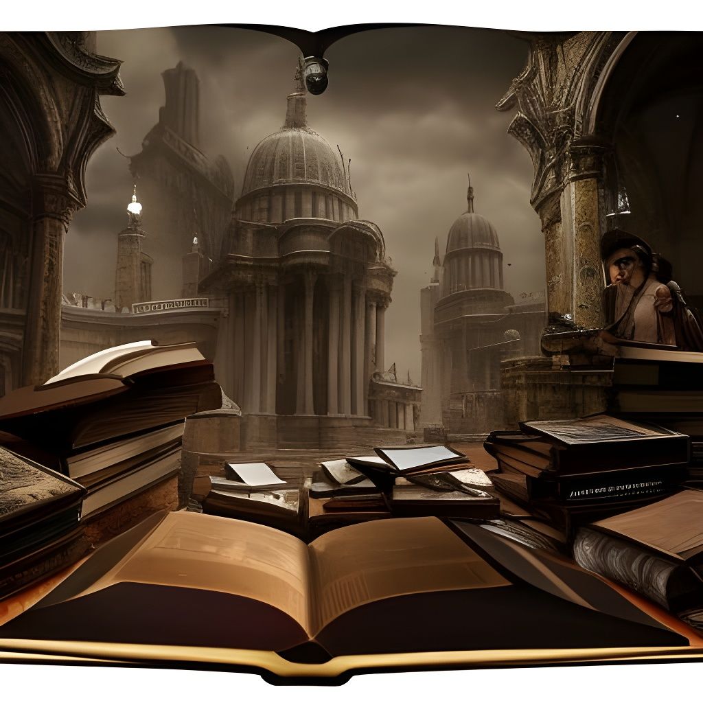 Epic Books in Dramatic Digital Matte Painting