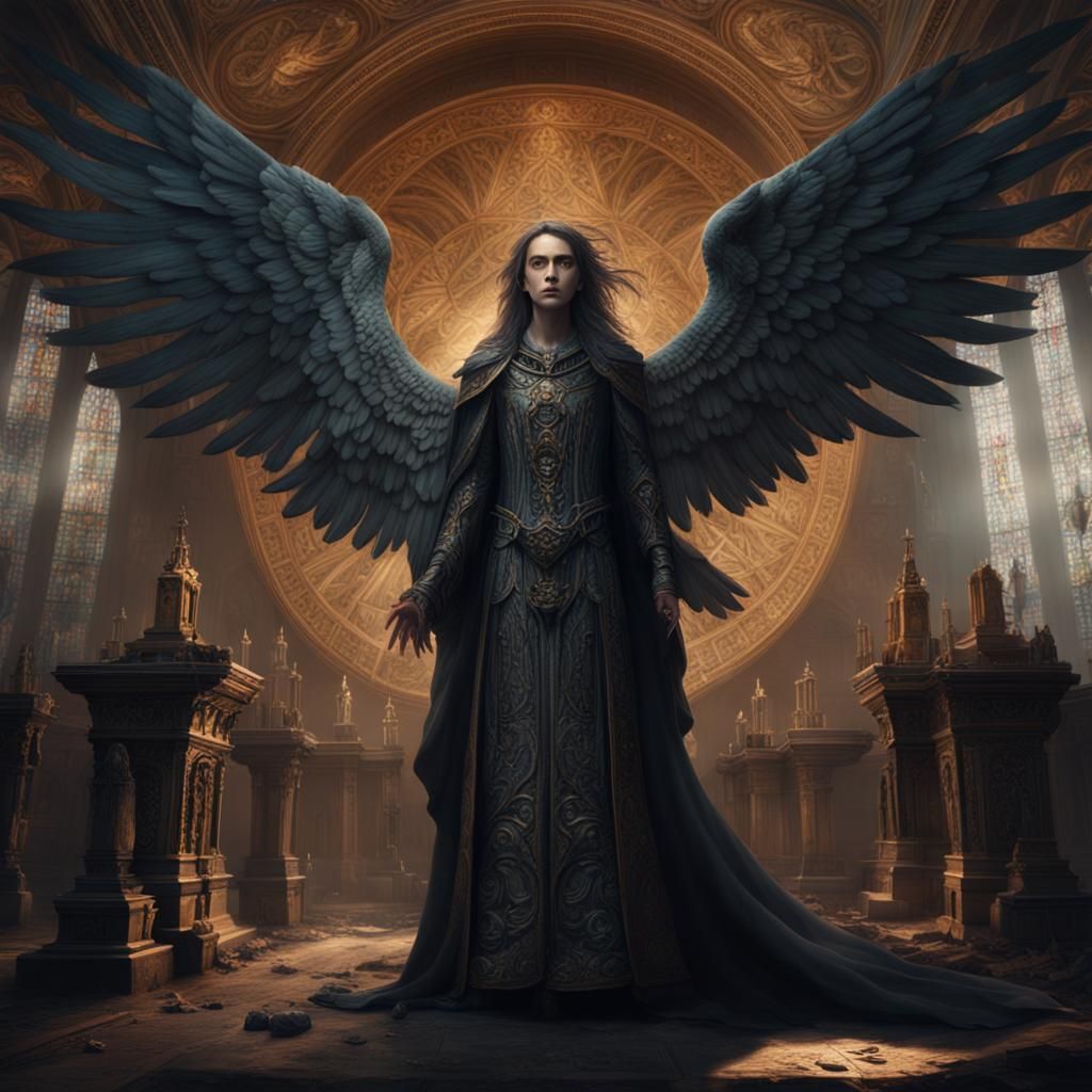 Goetic Seraphim Hybrid in Digital Matte Painting