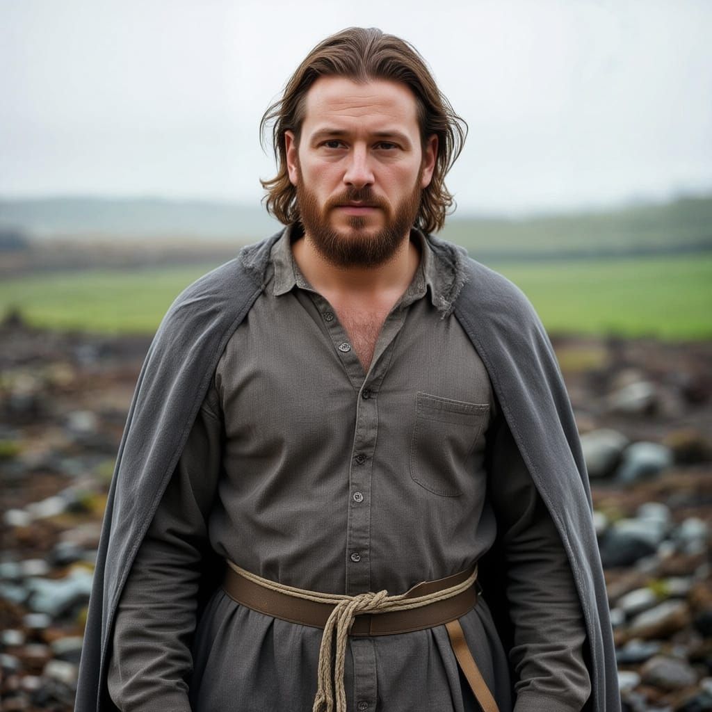 Determined Viking Peasant Faces Choice in Gritty Realism