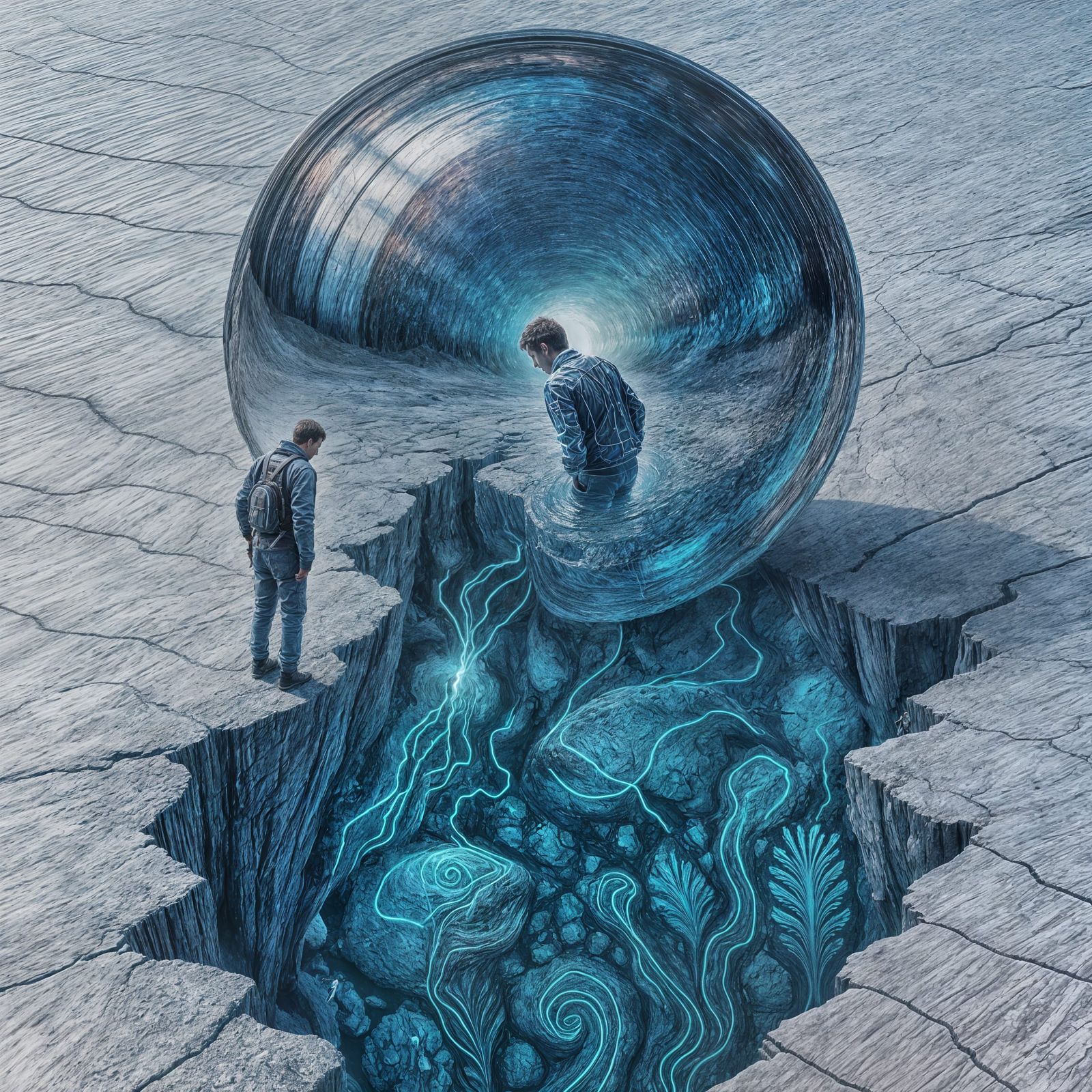 Bioluminescent World Discovered in Deep Chasm