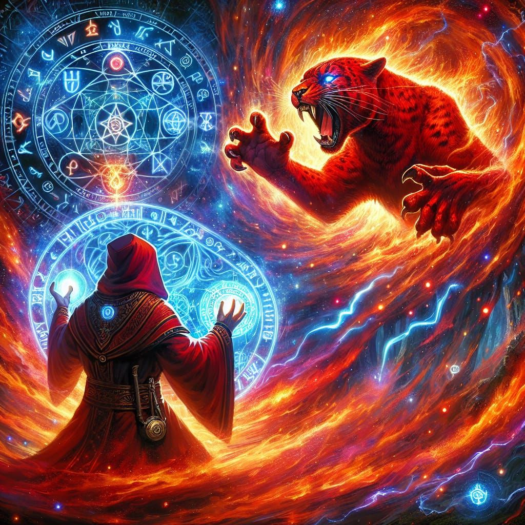 Summoning a Red Panthera with Magic