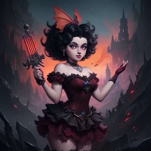 Betty Boop as Persephone, Fantasy Concept Art