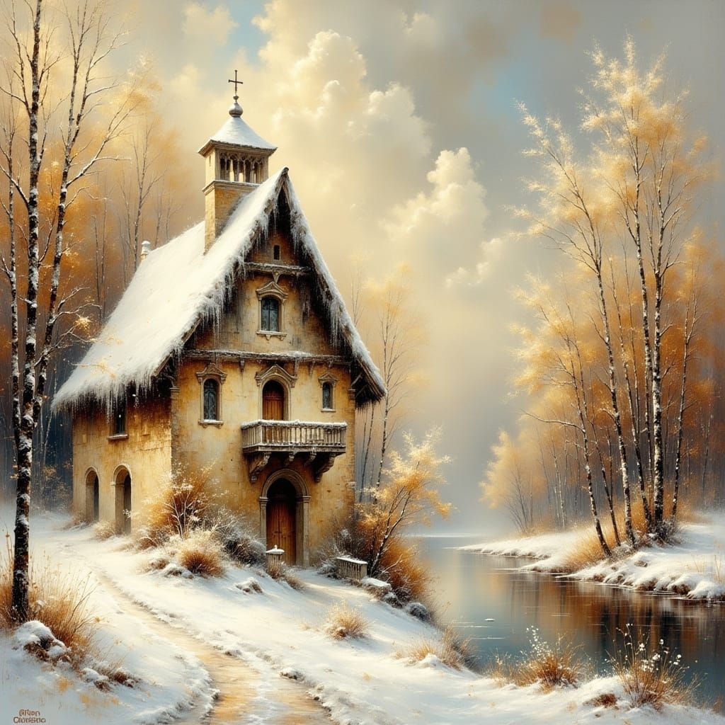 la tour de pise recouverte <lora:Exquisite Flux:1.0> de neige.  Claude Monet mandelbrot impasto <lora:EtherealVisionsFlu...