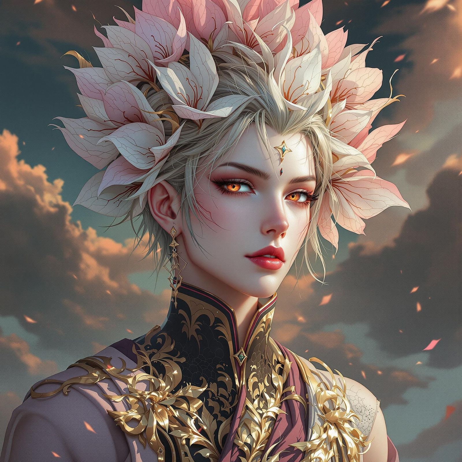 Ethereal Fantasy Portrait in Cyberpunk Style