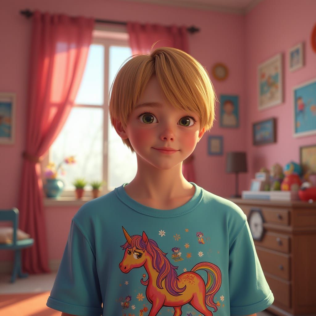 Teenage Boys in Room as Detailed Matte Painting