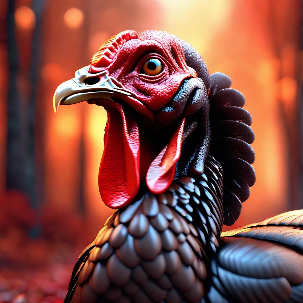 Majestic Turkey in Dark Fantasy Concept Art
