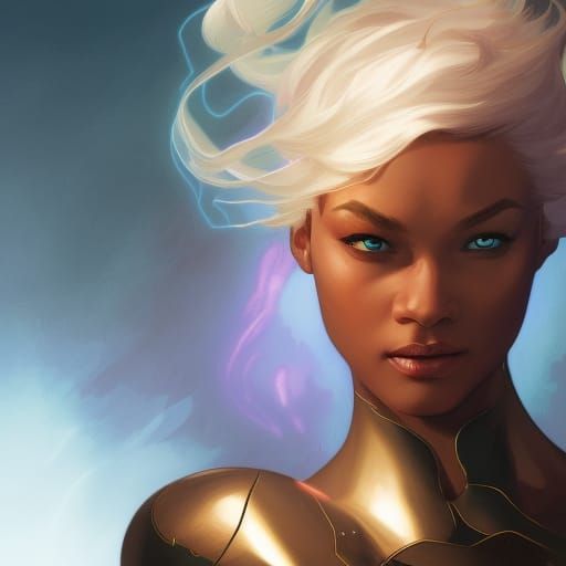 Hyperdetailed Portrait of Storm Superhero, Digital Art