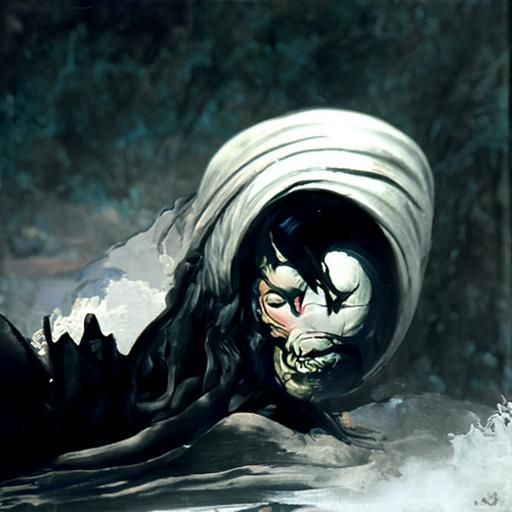 Horror Scene Inspired by Frazetta and Charon