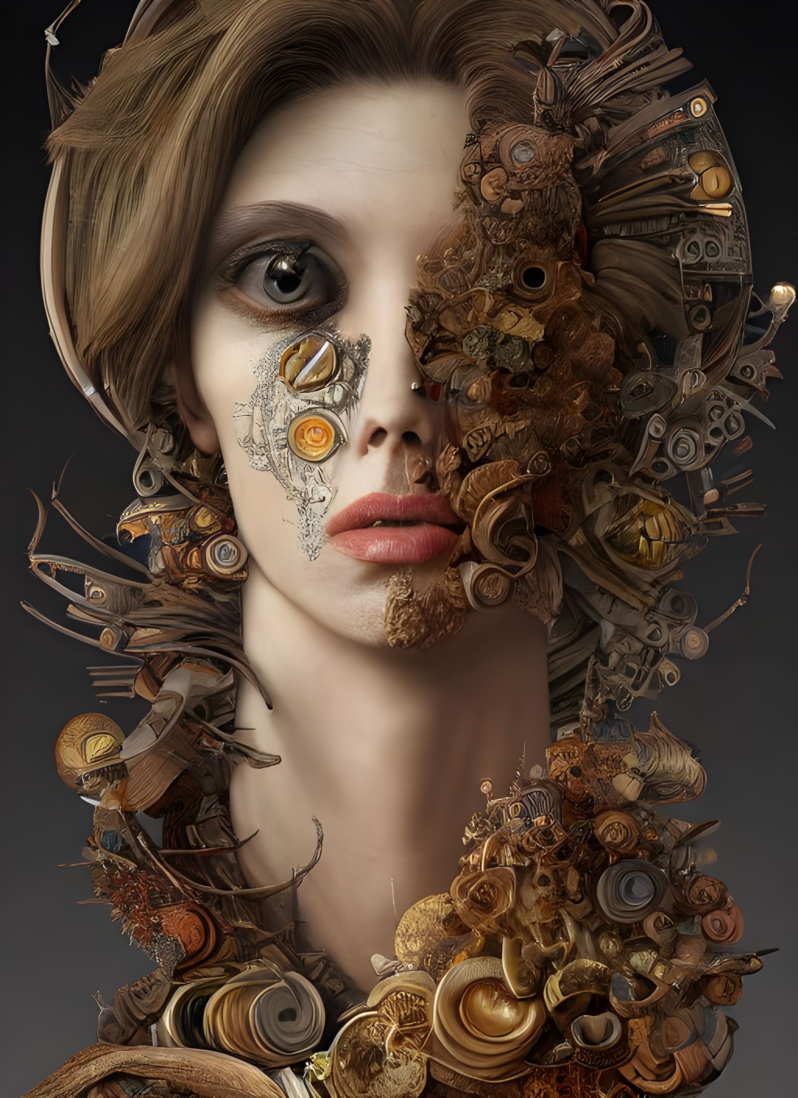 All Seeing Woman Portrait in Digital Art Style