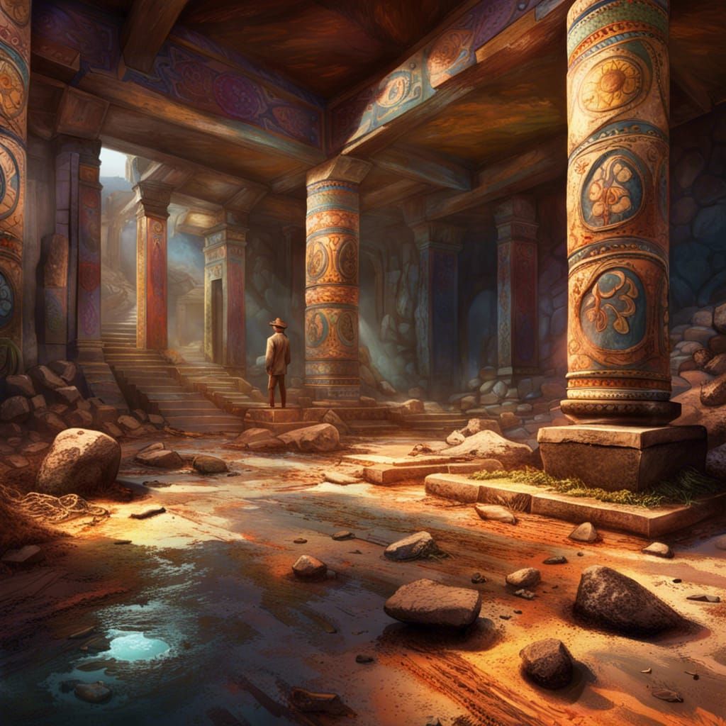 Hyperrealistic Archeological Dig Site Concept Art