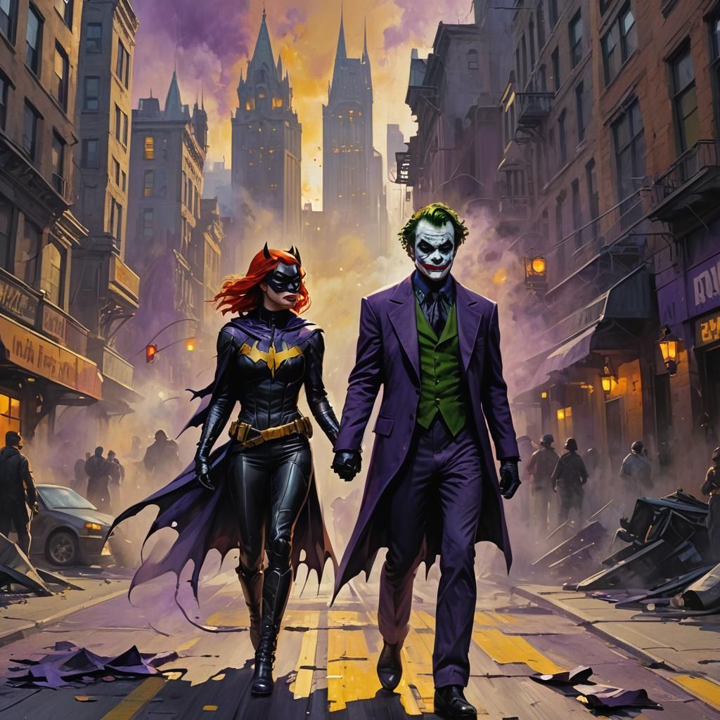 Batwoman and Joker: Dark Fantasy Concept Art