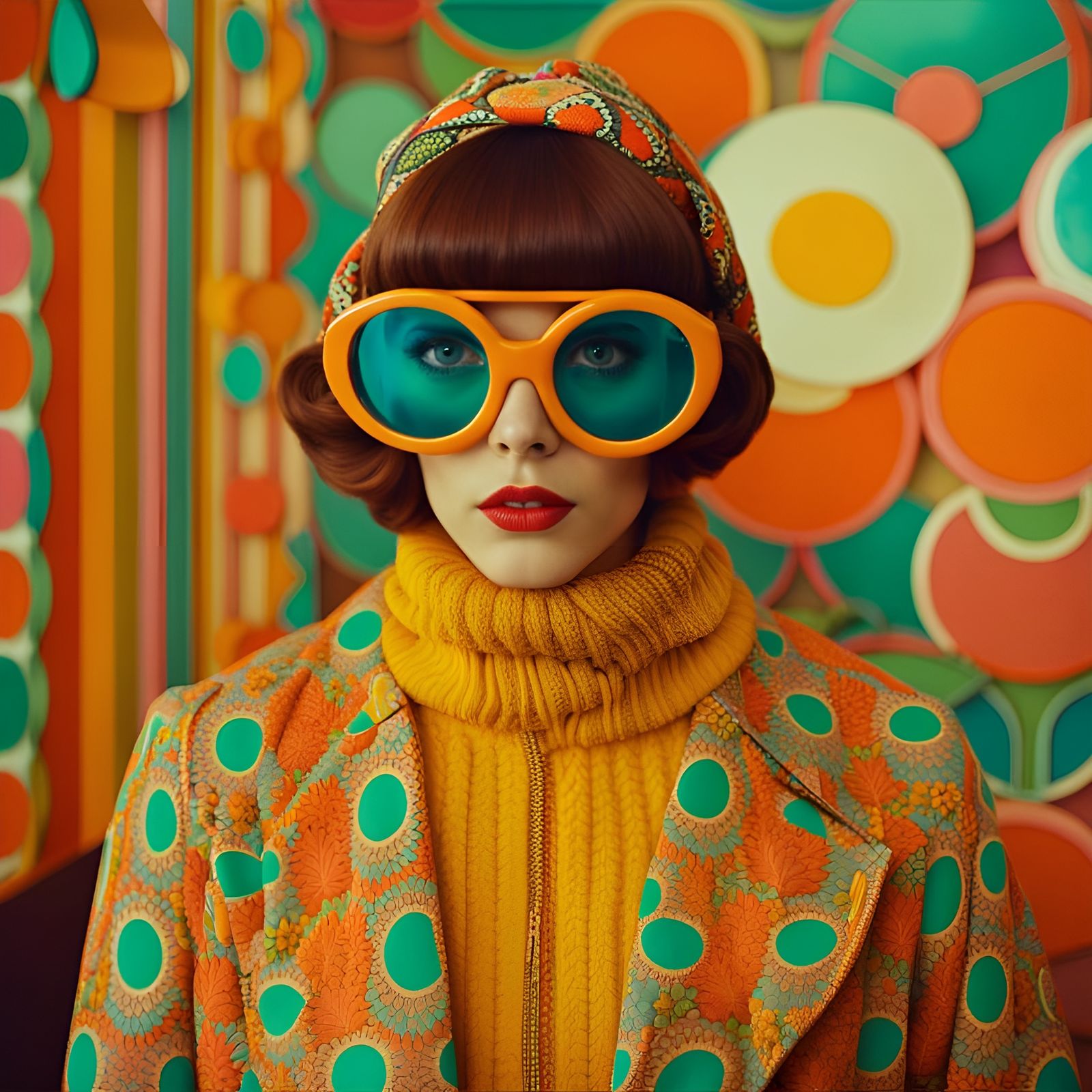 Funky Retro Glasses in 70s Style