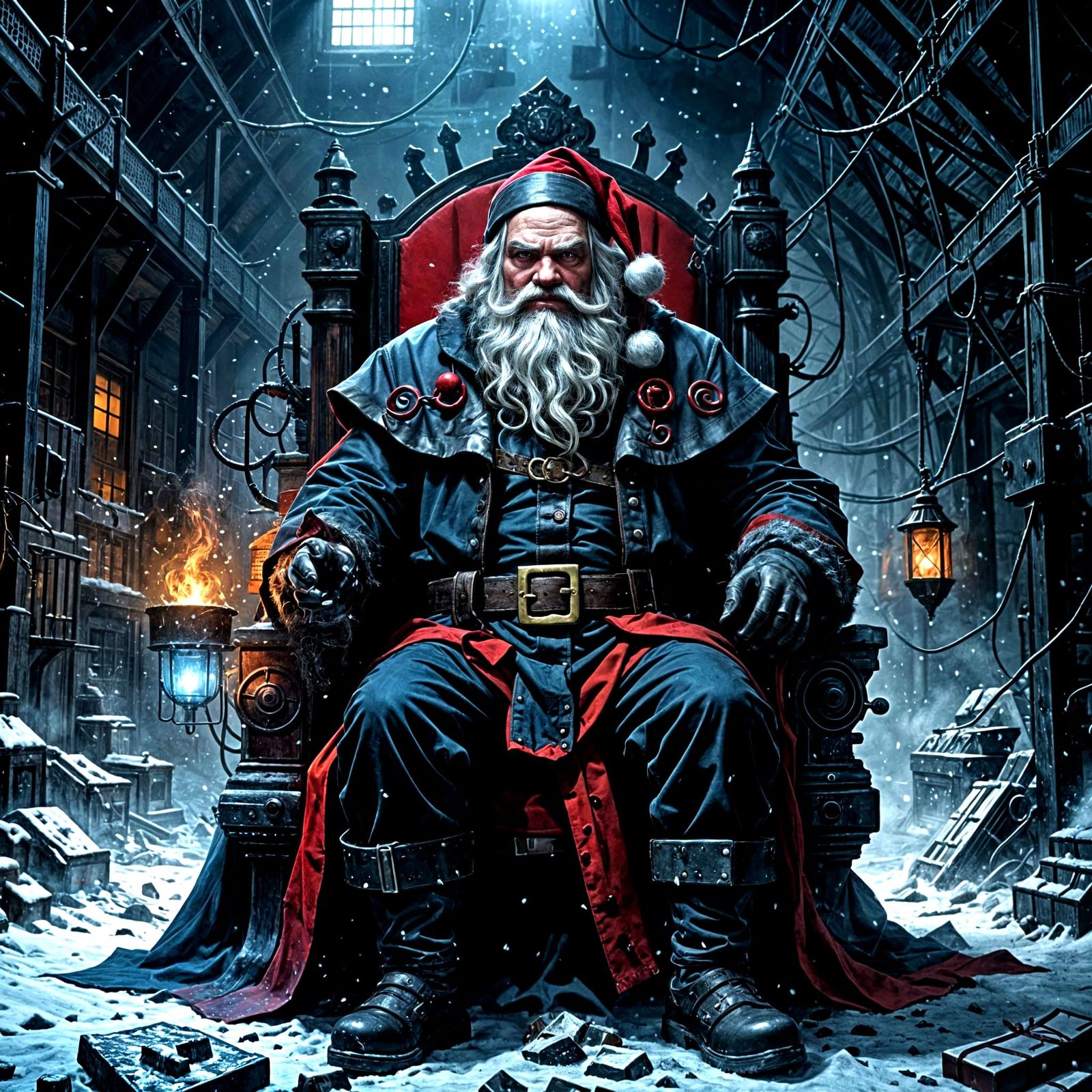 Christmas in the deep bad Santa