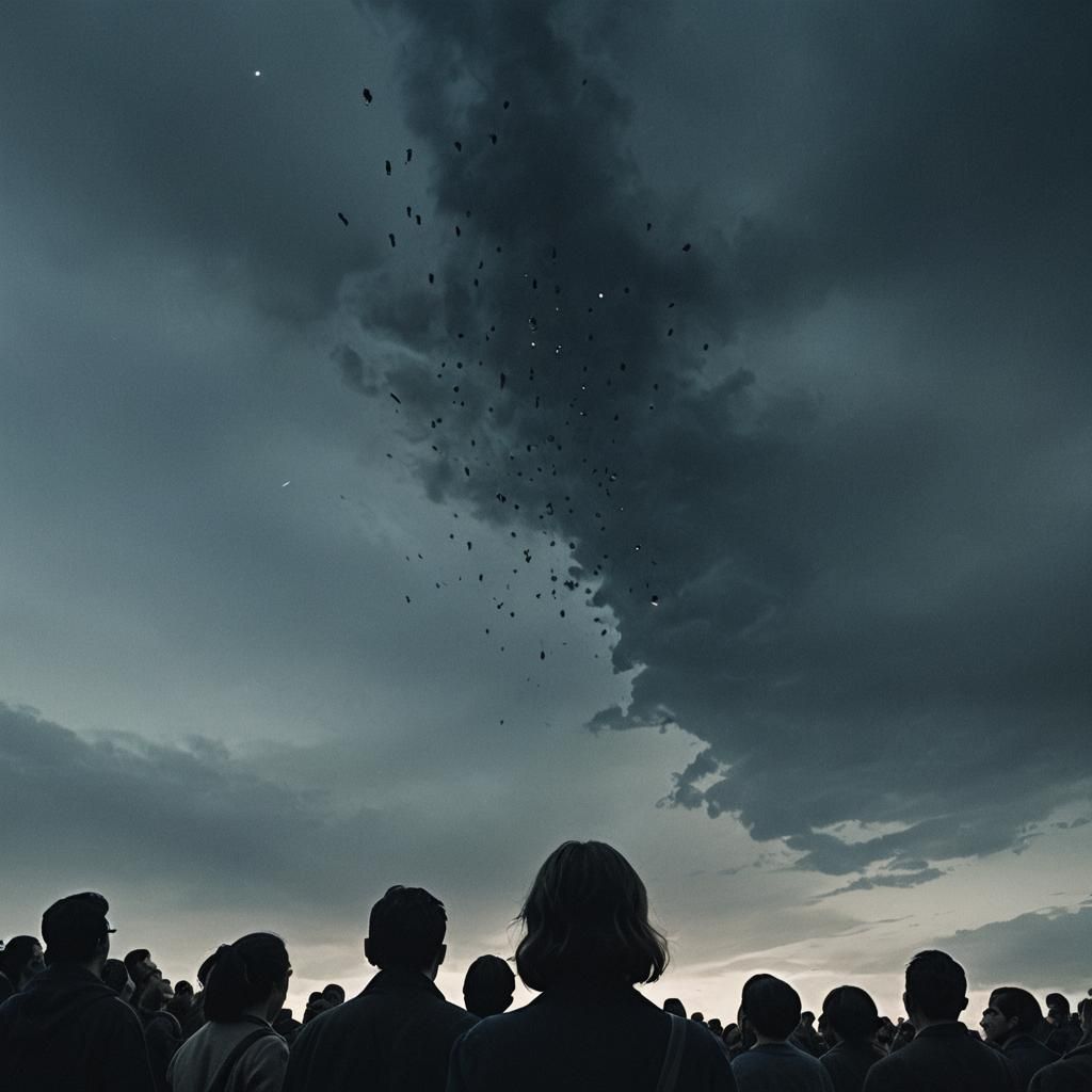 Eerie Sky Phenomenon Observed by Fearful Crowd