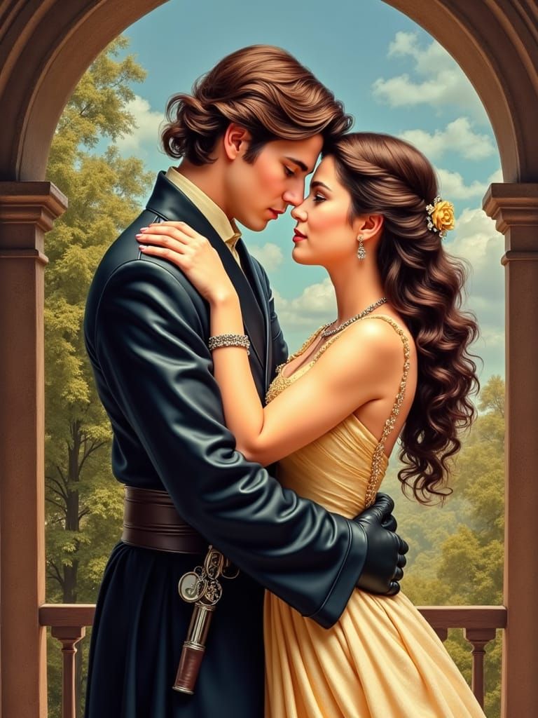 Padme and Anakin Skywalker Romance Illustration