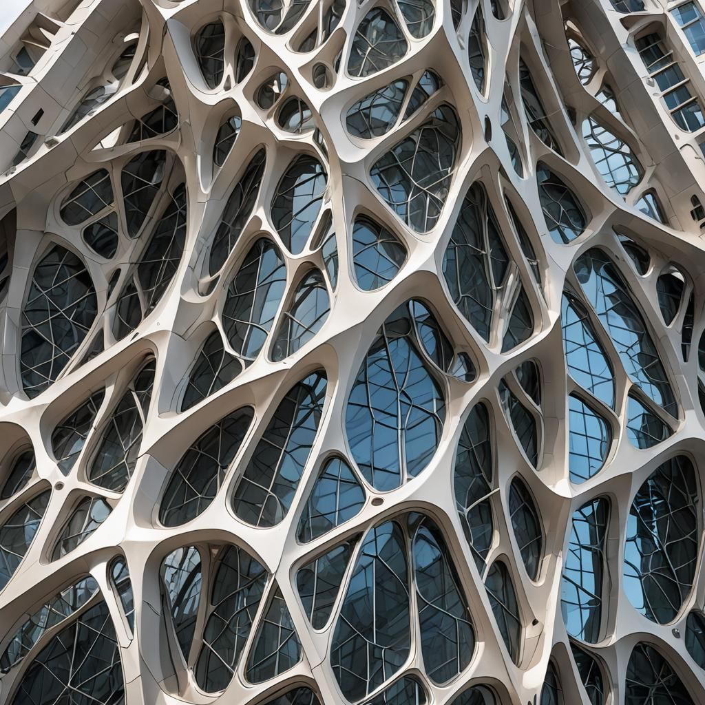 Futuristic Neogothic Cathedral in Metallic Fibers