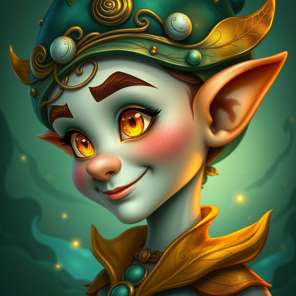 Enchanting Fantasy Character Portrait in Digital Painting
