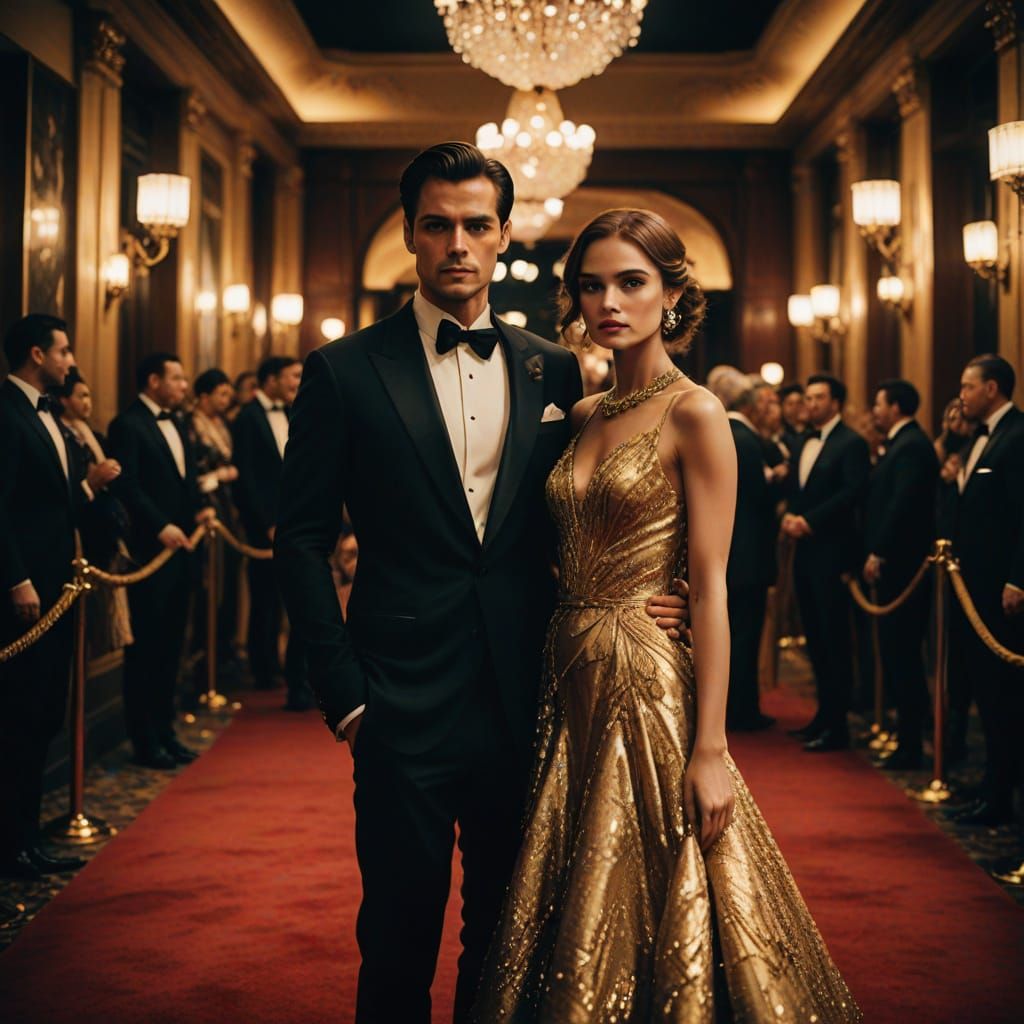 Golden Elegance on the Red Carpet