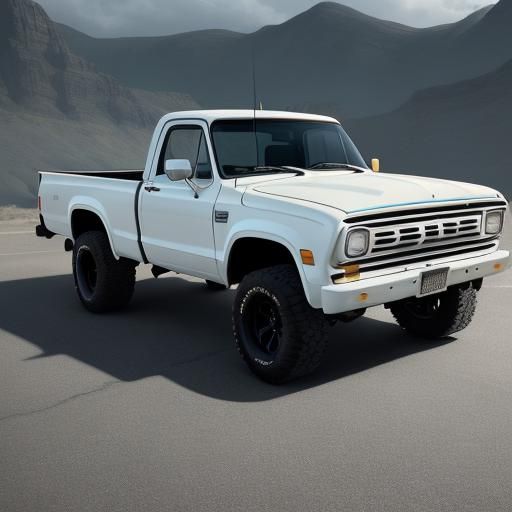 Modified 1989 Dodge D100 Racing Truck Matte Painting