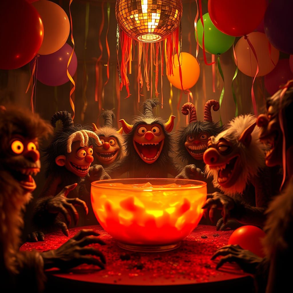 Muppet Ghouls and Goblins at Halloween Party