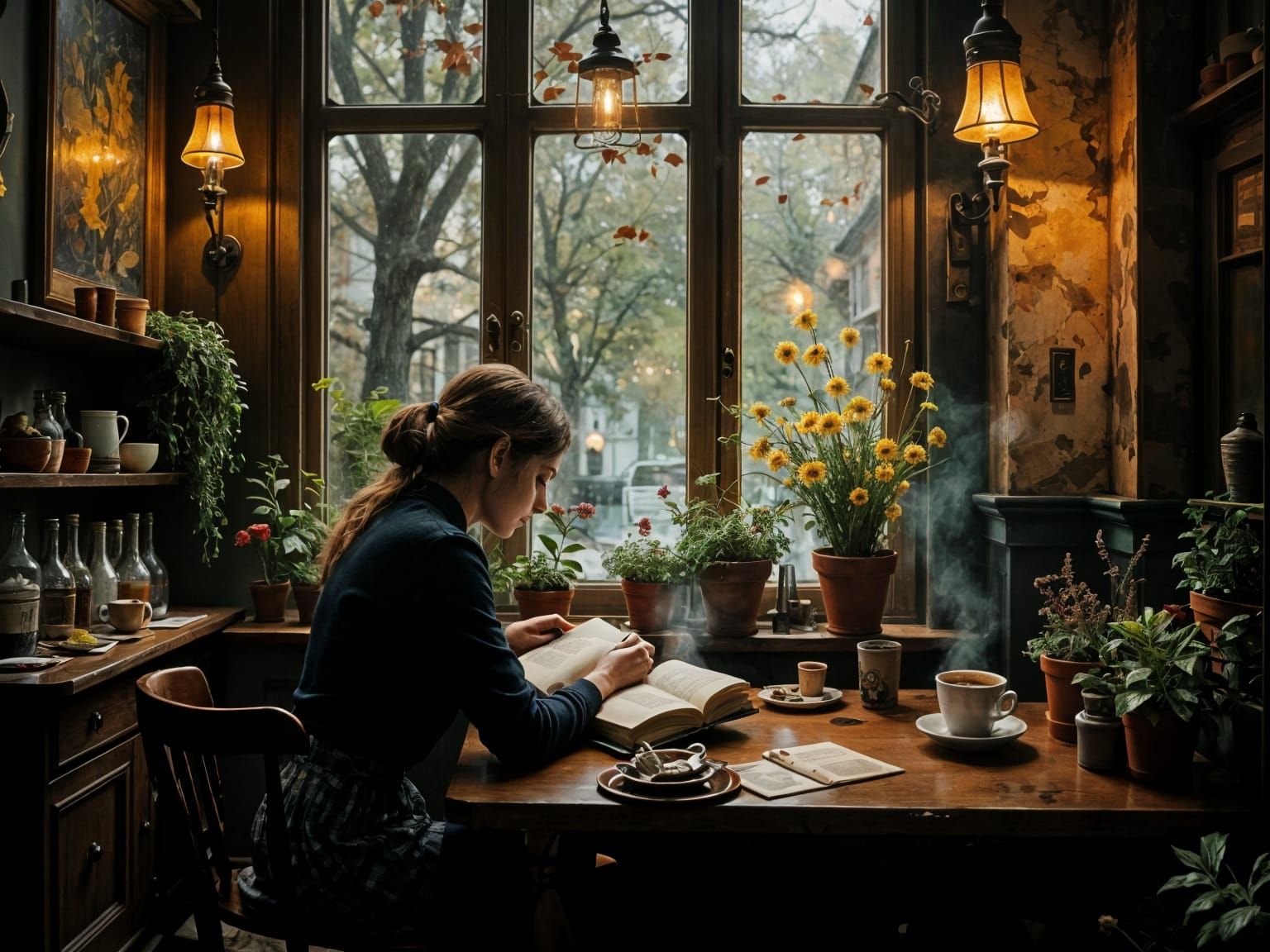 Quiet Café Reading Nook