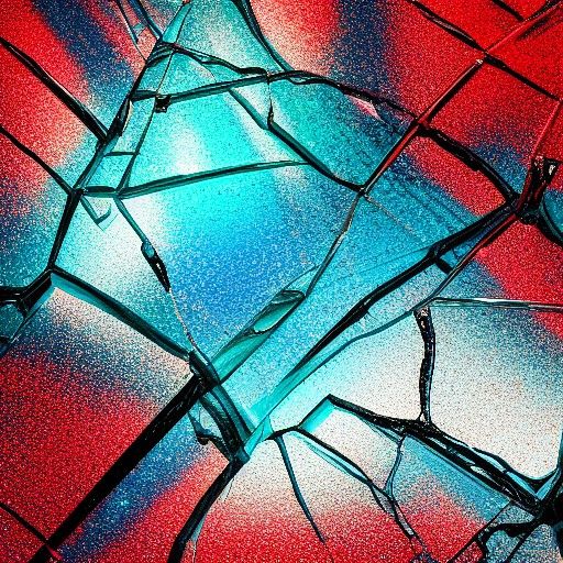 Photorealistic Shattered Glass in 8K Resolution