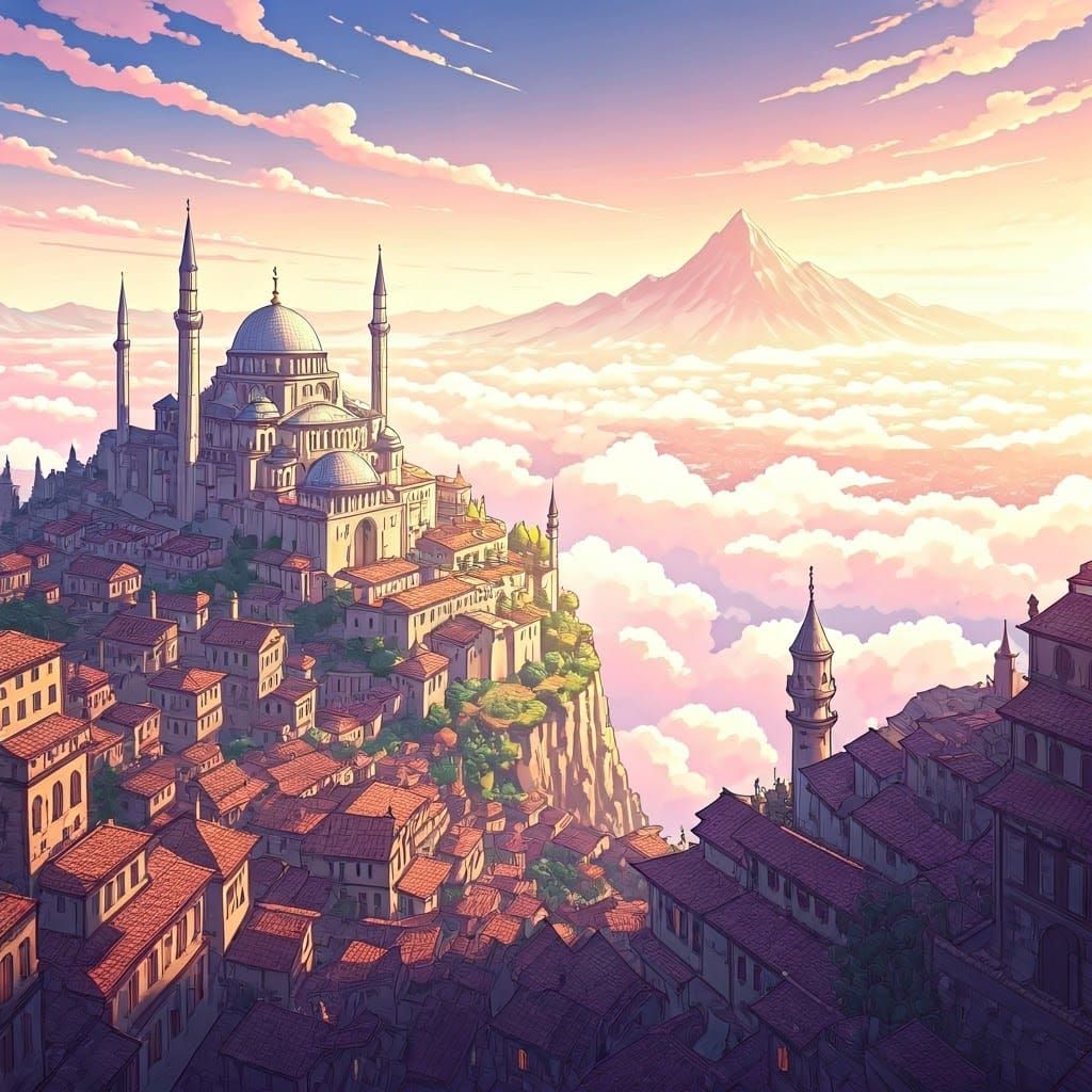 Shimmering City in the Clouds: Comic Book Art