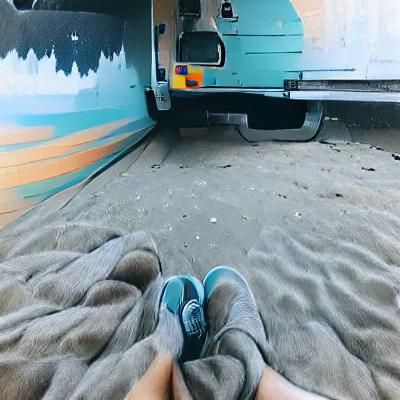 Calm and Happy Vanlife Scene