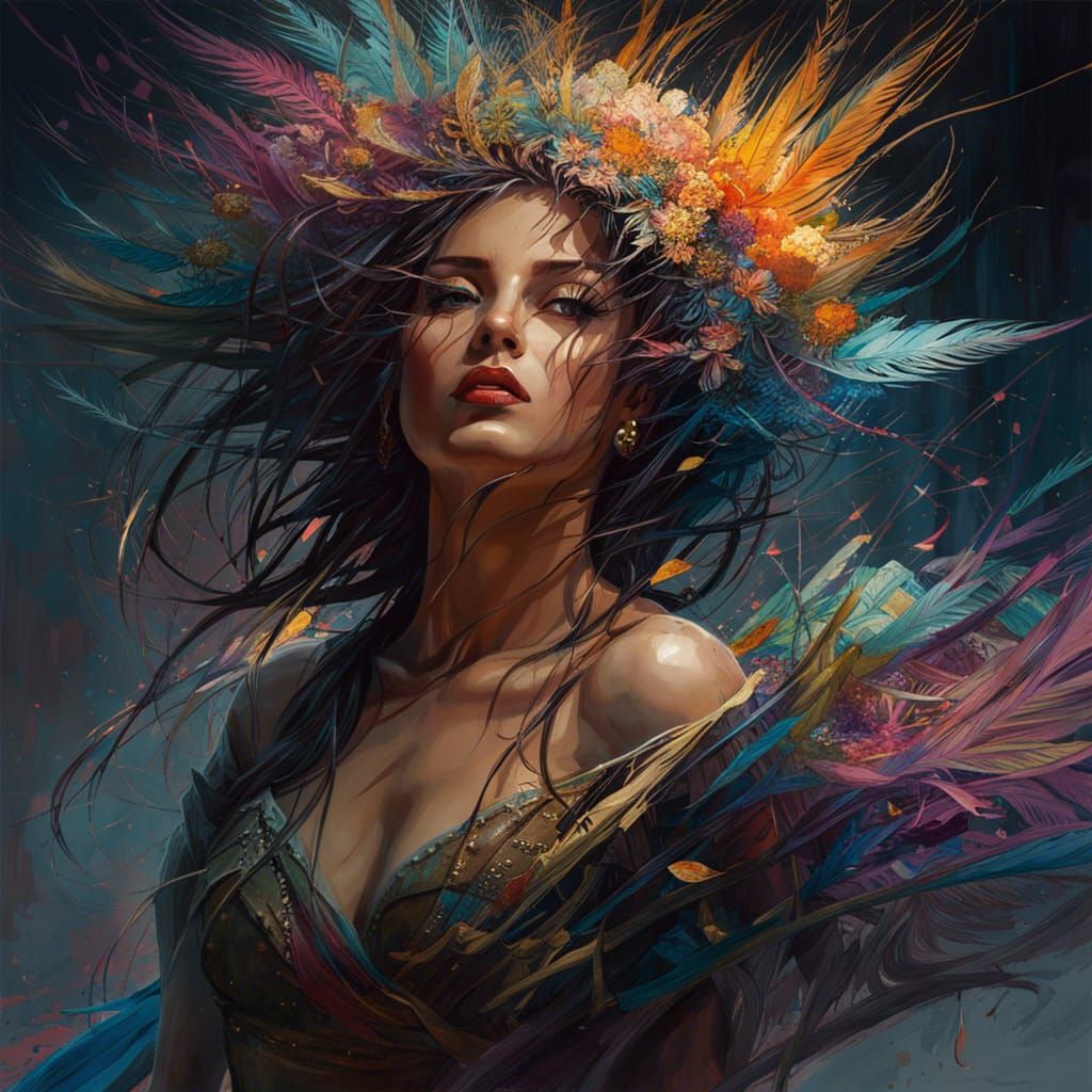 Mountain Flight: Vibrant Watercolor Art