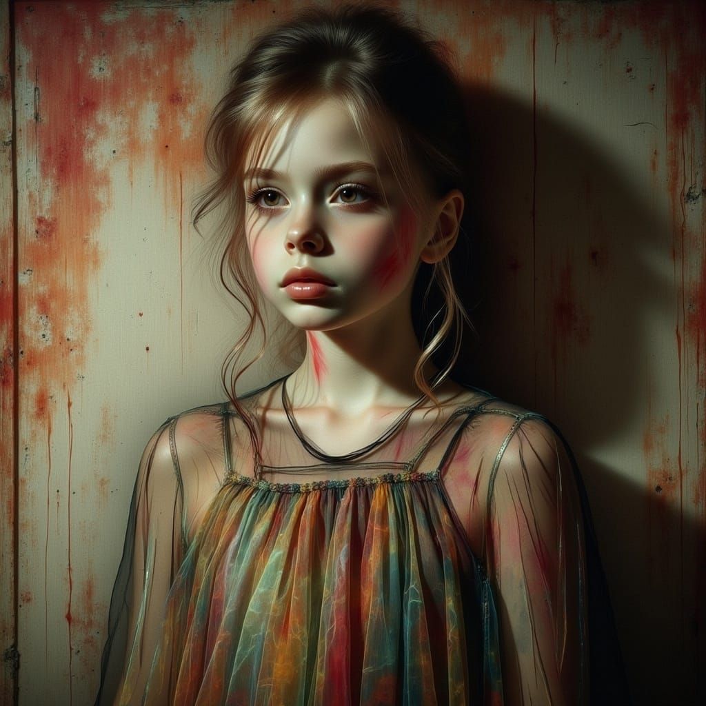 <lora:GhostlyVisions:1.0> Living shadow behind a little girl...