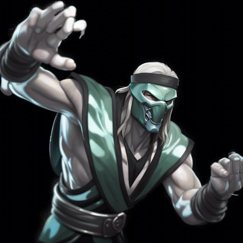 Hyperdetailed Mortal Kombat Portrait in Triadic Colors