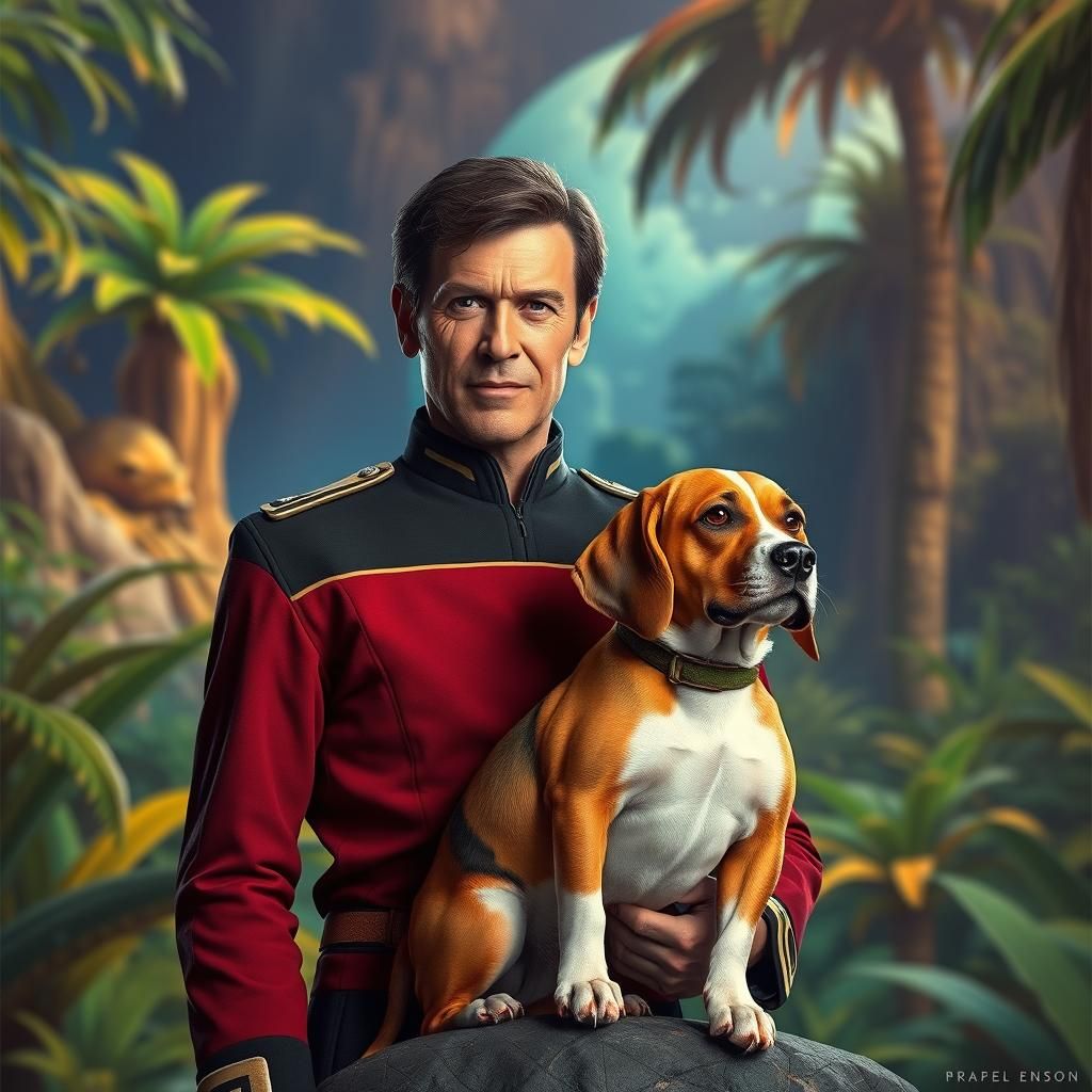 Captain Archer and Porthos on Alien Planet