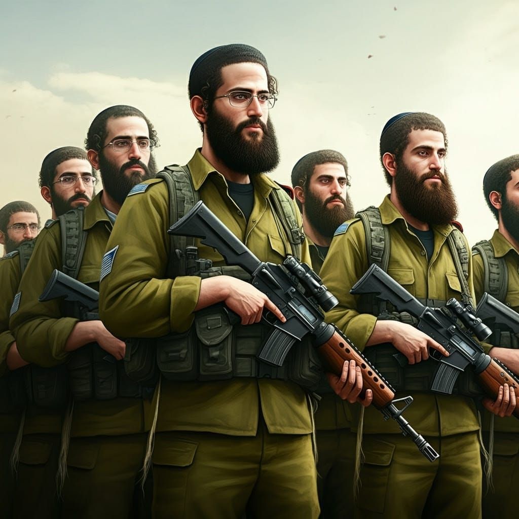 IDF Platoon: Hasidic Soldiers in Digital Comic Style
