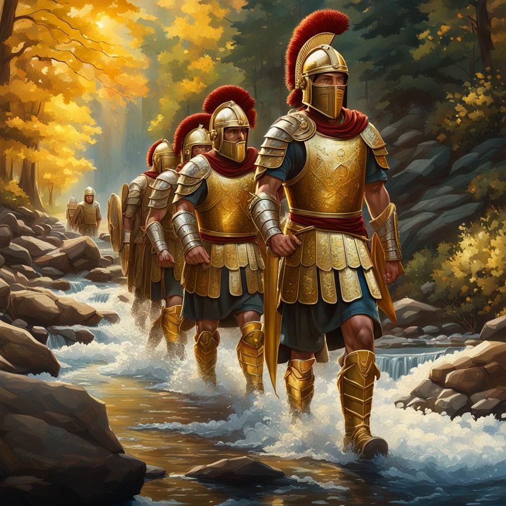 Roman Soldiers Marching Through Colorado Woods