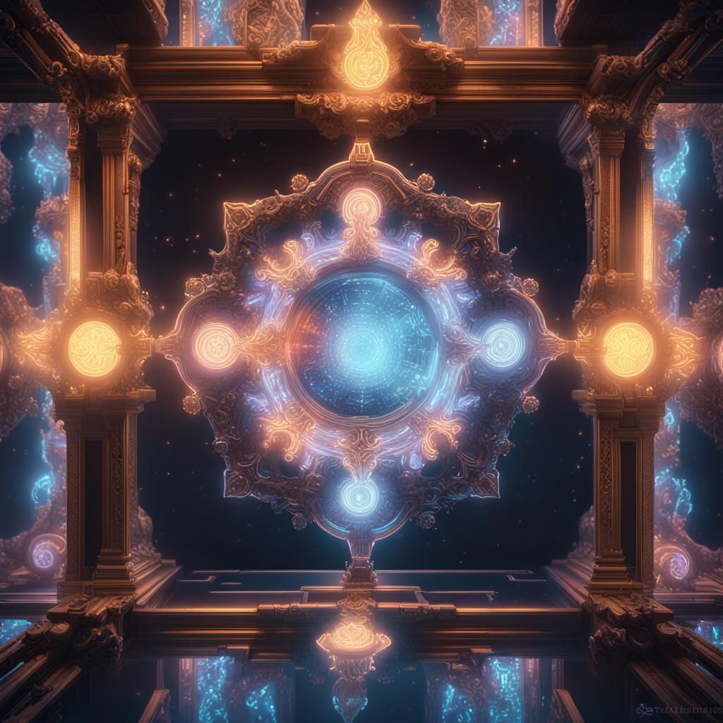 Otherworldly Portal Radiates Light in Digital Illusionism
