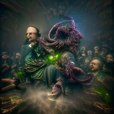 Cosmic Horror Illustration in Ethereal Fantasy Style