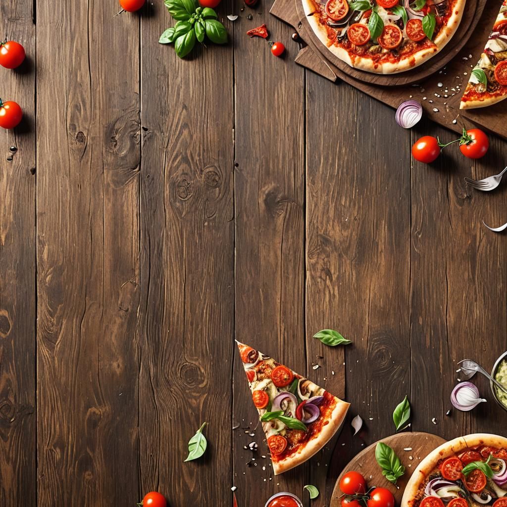 Freshly Baked Pizza with Chicken and Roasted Vegetables