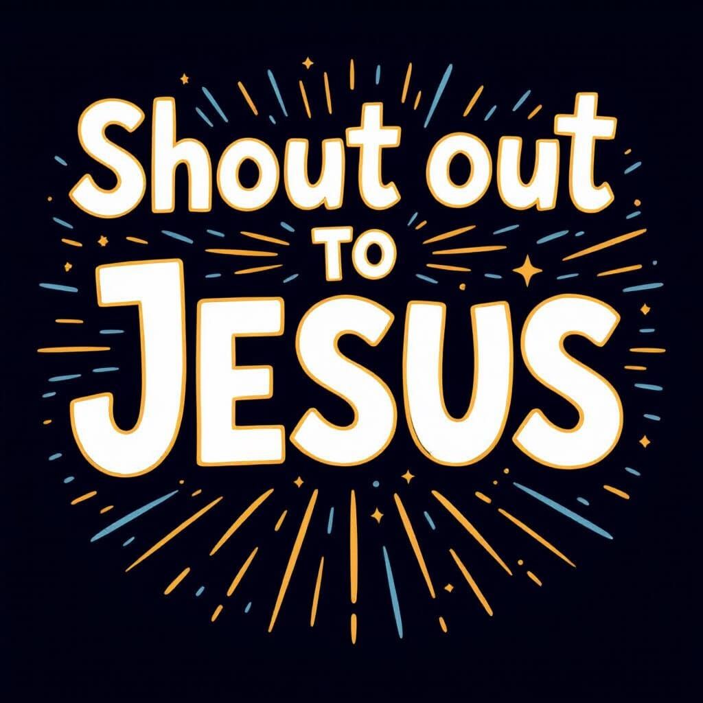 Jesus Christ's Silhouette Against Black Background