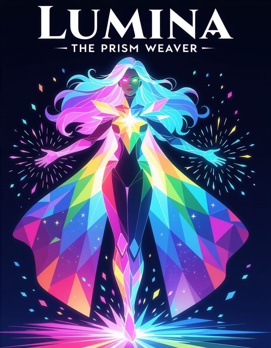 Lumina The Prism Weaver Comic Book Cover Art