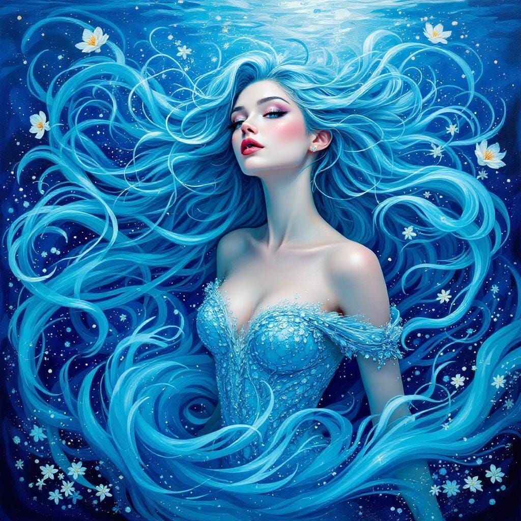 Ocean Queen: Acrylic on Canvas Masterpiece