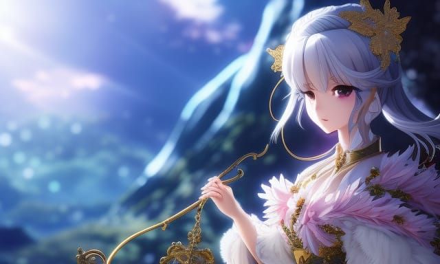 Mystical Anime Scene with Intricate Details