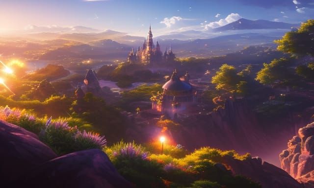 Anime Key Visual of a Mystical Natural Scene