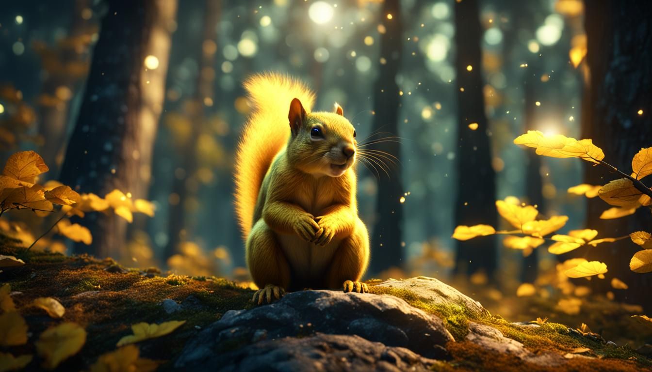 Squirrel Gazing at Stars: 3D Game Cinematic Graphics