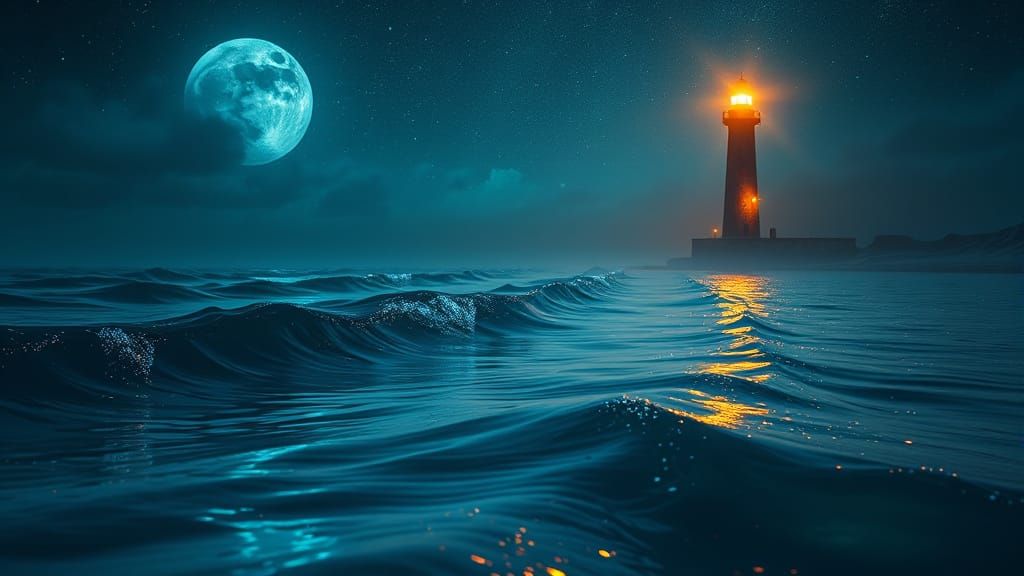 Ethereal Bioluminescent Scene in Dreamlike Quality