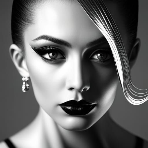 Intricate Film Noir Portrait with Dynamic Lighting