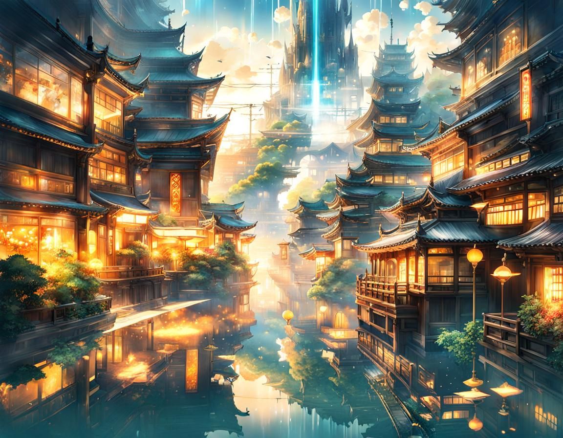 Anime-Inspired Double Exposure Art